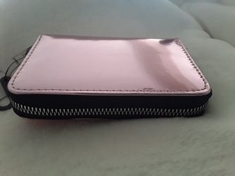 Small wallet pink metallic color