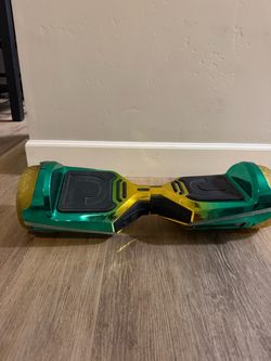 Chrome Green and Gold Hoverboard