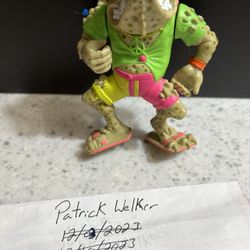 Teenage Mutant Ninja Turtles Napoleon Bonafrog Vintage Playmates Fig TMNT 1990