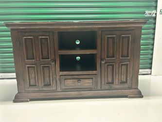 Real wood 58” TV stand - great condition
