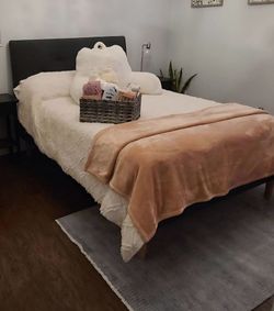 Grey Upholstered Bed