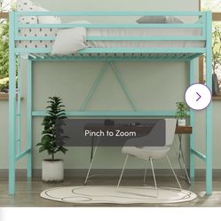 Twin Size Metal Loft Bed 