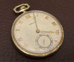 Pocket watch Longines , antique , 1920-s.