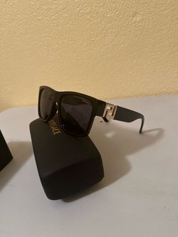 Versace Black Sunglasses with Gold Hardware