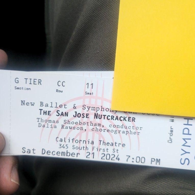 2 Tickets  Fro Nutcracker  Saturday  21, 7pm 