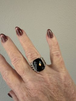David Yurman Onyx and Diamond Ring