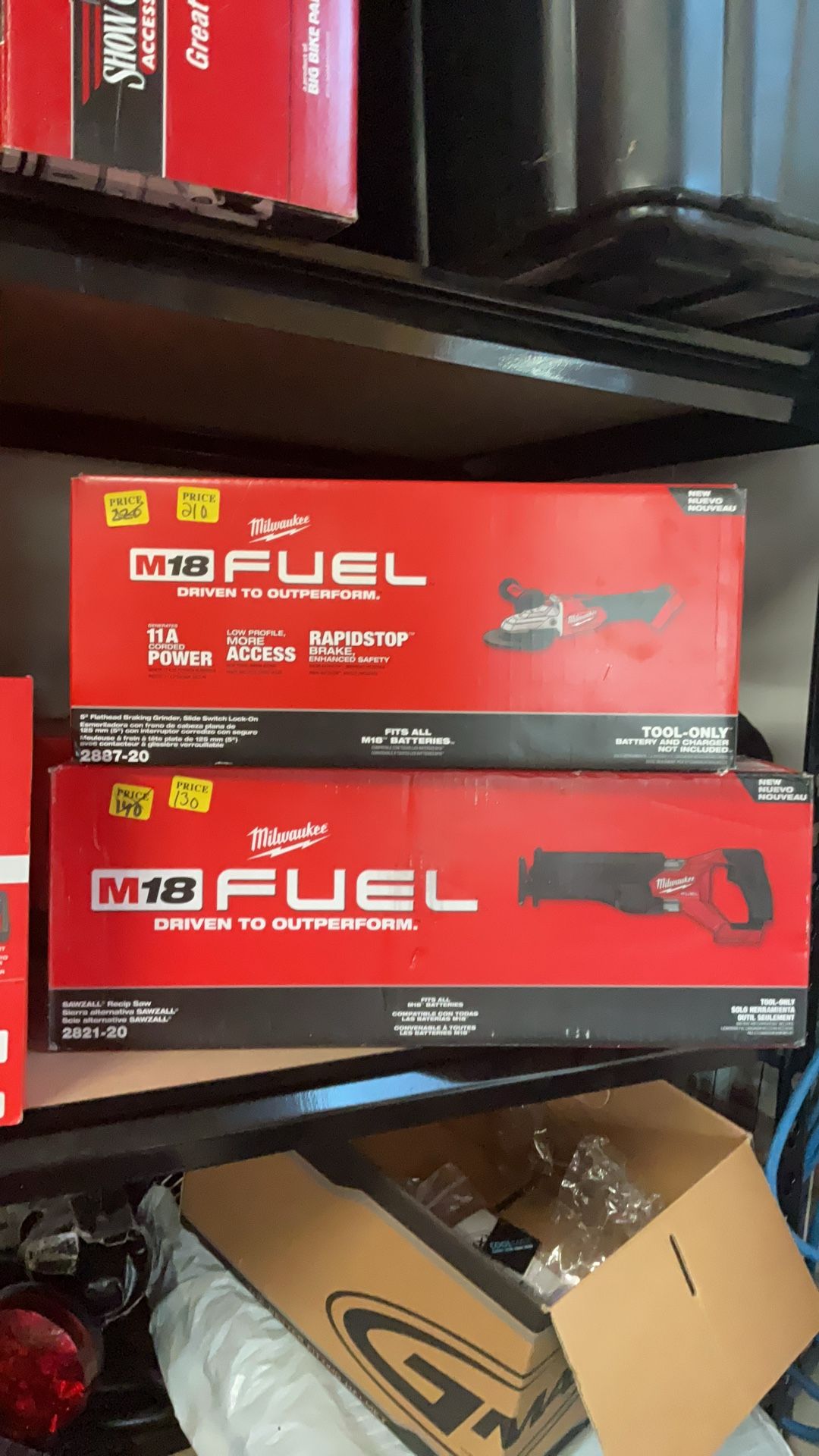 Milwaukee M18 Fuel  For Sale (Sawzall,5 In Flat Head Grinder)