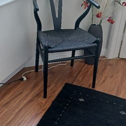 Dining/Accent Chair's (2):  Stunning Black/Rope Weave