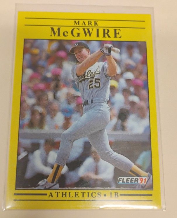 1991 FLEER MARK McGWIRE " ERROR" CARD