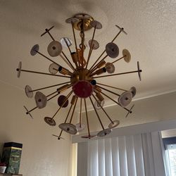 Sputnik Chandelier Gold Modern Light Fixture
