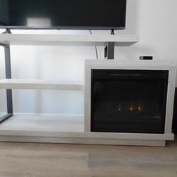 TV Stand with Electric Fireplace