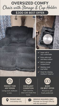 Oversized Comfy Chase rRecliner