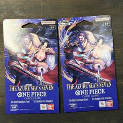 2x SEALED One Piece OP14-EB04 "The Azure Sea's Seven" Sleeved Boosters