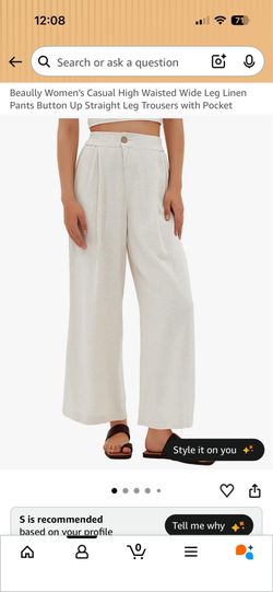 Beige linen pants size small