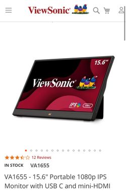 VA1655 - 15.6" Portable 1080p IPS Monitor with USB C and mini-HDMI