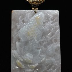 Koi fish Jade Pendant 