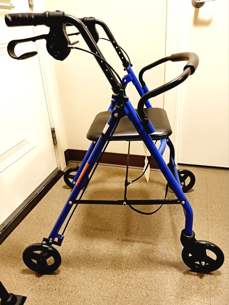 Guardian Top Of The Line Walker Midnight Blue And Black ABS Unbreakable Brakes And Wheels Full Easily Look At Pictures For Condition Like New!