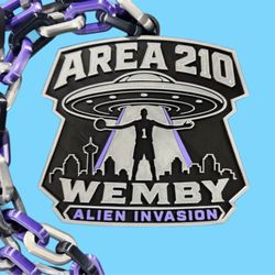 Custom 3D Printed Sci-Fi Basketball Fan Art Medallion Necklace – PETG – 42" Chain