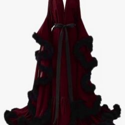 New Burgundy Lingerie/photoshoot Robe 