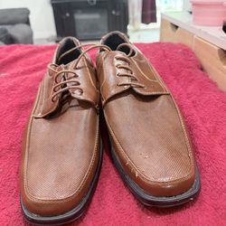 Terroni Italian Design Brown Leather Men's Oxford Dress Shoes Size 9 615137