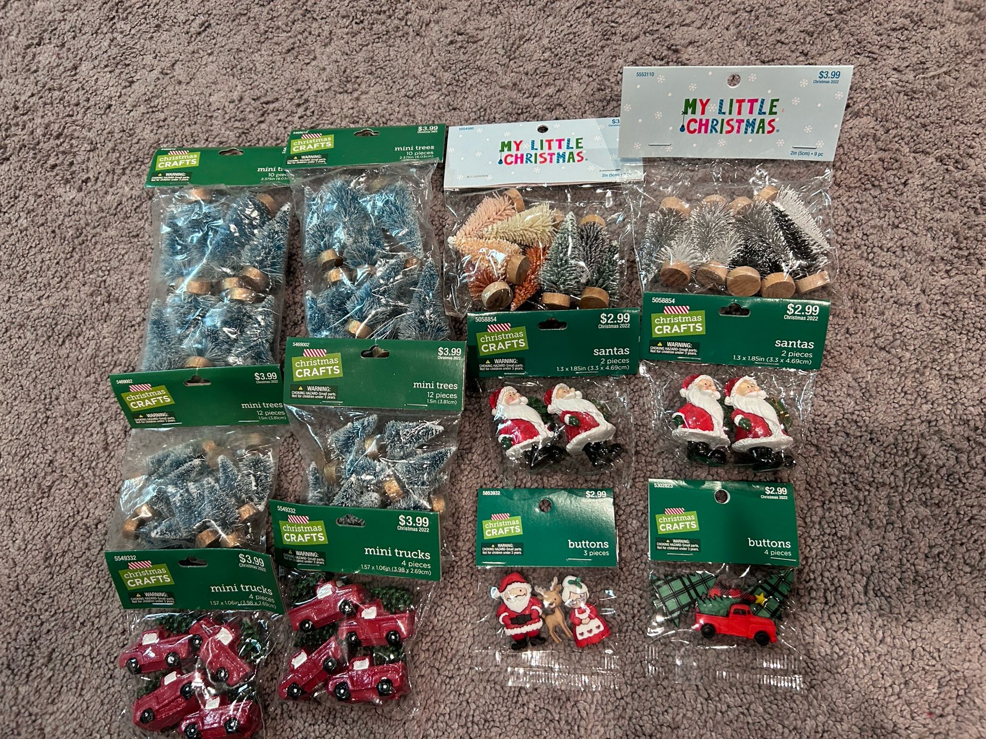 Miscellaneous 1-3” Christmas Craft Supplies