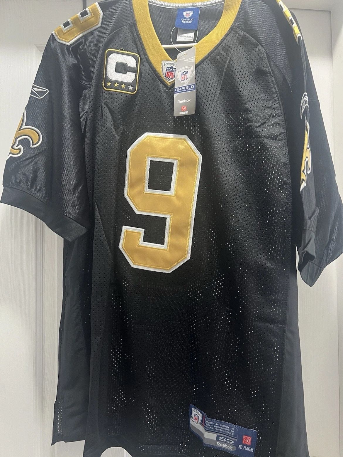 NEW* Drew Brees Saints Reebok On Field Jersey Mens 52 Super Bowl