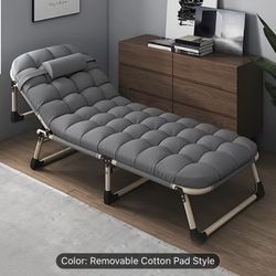 folding bed with cushions