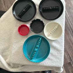 Lot Of 6 70’s Assorted Size Ash Trays 