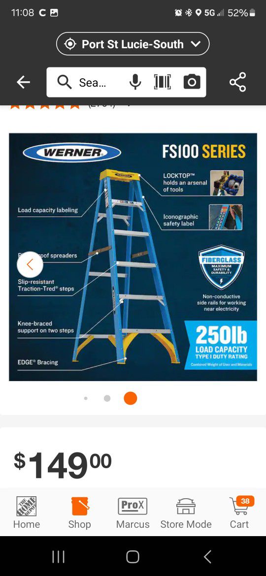 8 Foot A Frame Ladder 