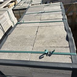 Dark Walnut 3pc Travertine Pavers