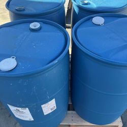 55 gallon Plastic Drums closed at $20 each