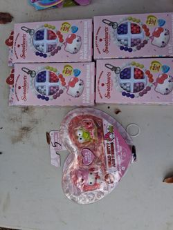 Hello kitty figures and phone keychains