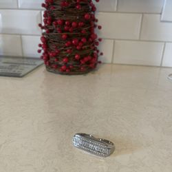 Stamped Silver .925 Double Finger Ring.