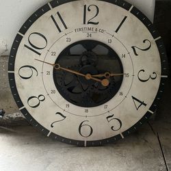 FirsTime & Company Bronze Carlisle Gears Wall Clock