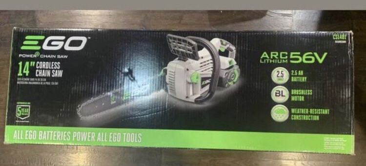 EGO CS1401 Arc Lithium Ion 56V Cordless Chainsaw Battery & Charger Genuine