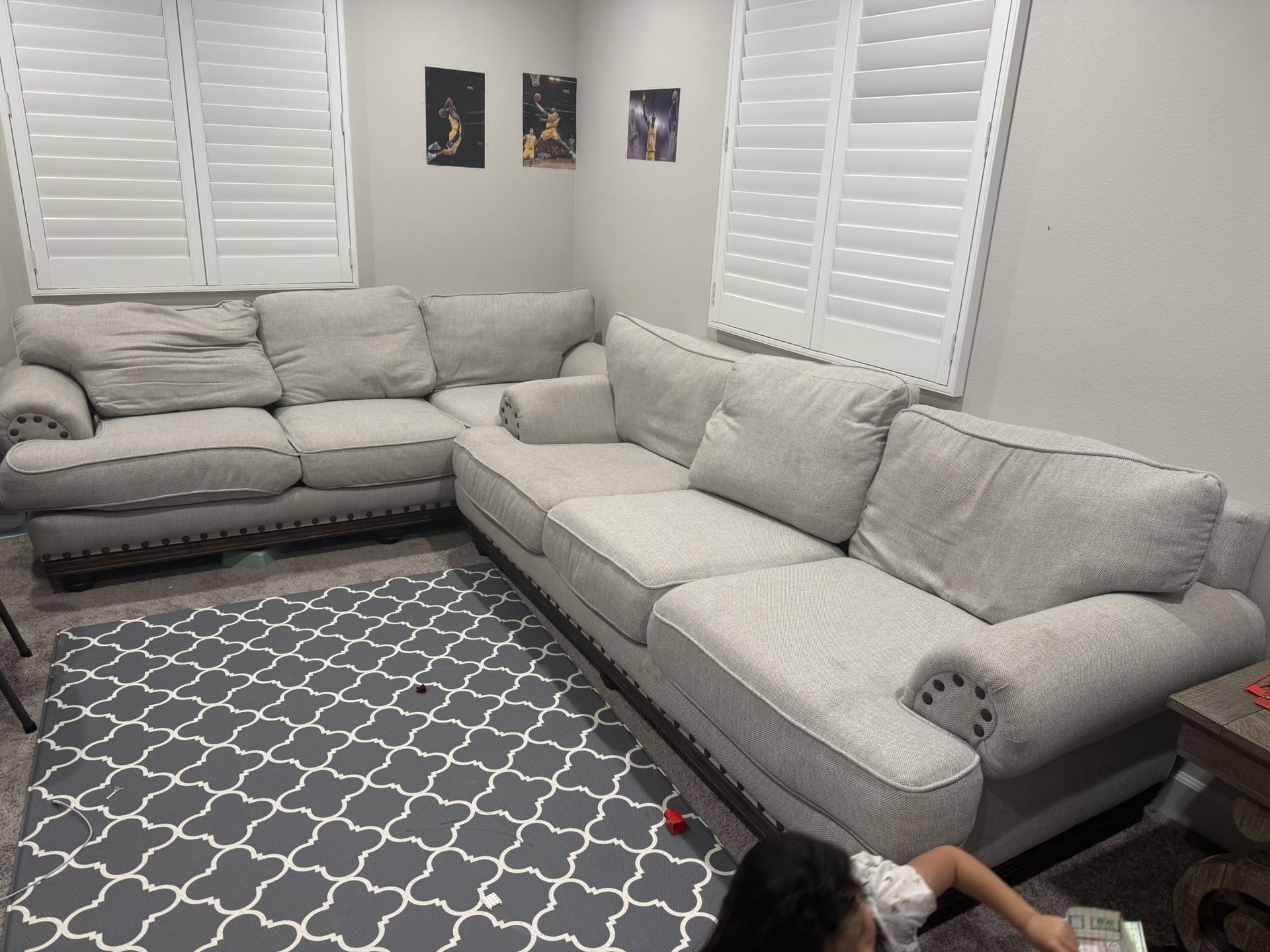 2 sets of three-seater sofas for sale at a low price