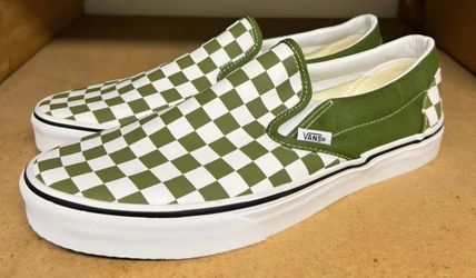 Vans Classic Slip-On Checkerboard Shoes - Pesto

Size 10.5