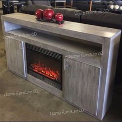 Electric Fireplace TV Stand With Controller Temperature Heater 🤩New