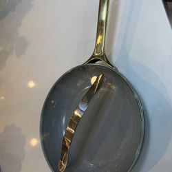 Caraway 10.5” Ceramic Nonstick Fry Pan + Glass Lid – Black/Gold