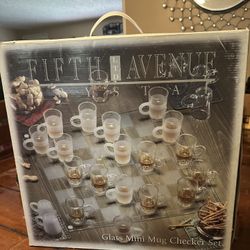 Mini Glass Mug Checkers 