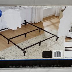 Mainstays 7" Twin/Full/Queen Size Adjustable Metal Bed Frame, Black