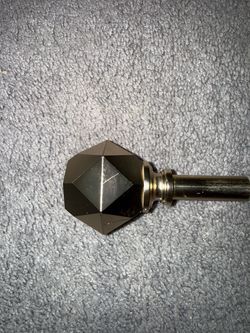 Champagne Geometric Curtain Rod