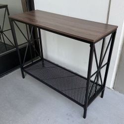 New In Box 40x15x32 Inch Tall Console Accent Side Table Shelf Steel Frame Home Decor Display Stand Furniture 