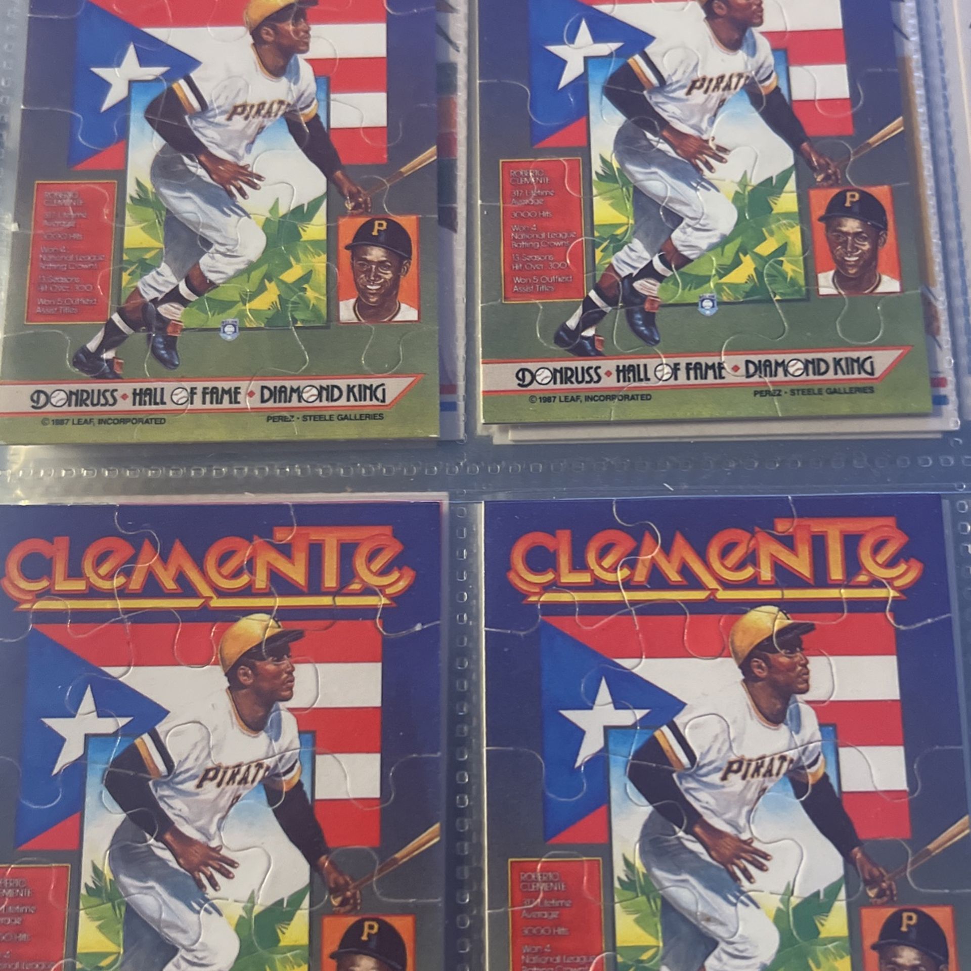 Clemente Donruss Puzzle Cards