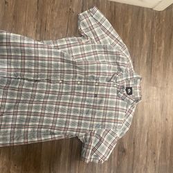 y2k plaid quiksliver skater button up shirt