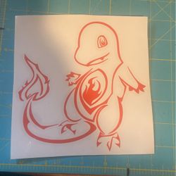 pokémon charmander car decal / window sticker