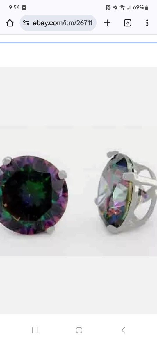 New GENUINE MYSTIC TOPAZ 925 STERLIMG SILVER