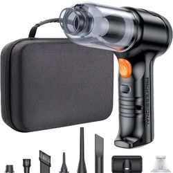 Mini Car Vacuum Wireless, High Power Suction and Air Duster, Lightweight and Compact Handheld Vacuum, Portable Vacuum Cleaner for Car, Home, Office, P