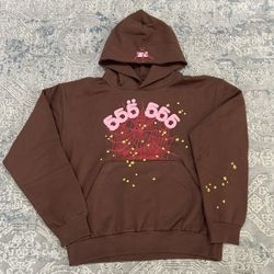 Brown Sp5der 555 Angel Hoodie