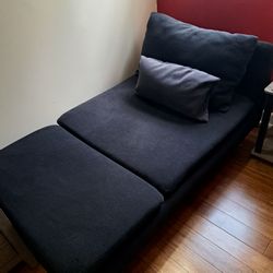 IKEA Saderhamn Chaise lounge gray with metal legs
